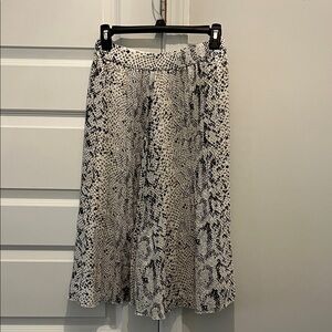 Snake Print Midi Skirt
